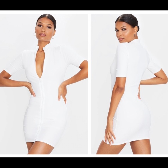 PrettyLittleThing | Dresses | White Zip 